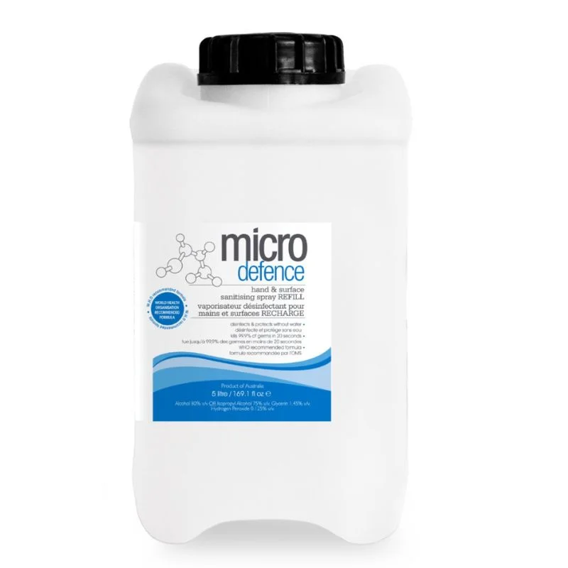 CARONLAB Micro Defence - Hand & Surface Sanitising Spray - Refill (5 LITRE)
